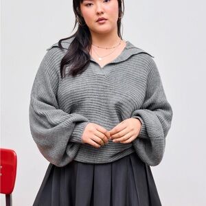 Cider Knit Collar Oversized Sweater